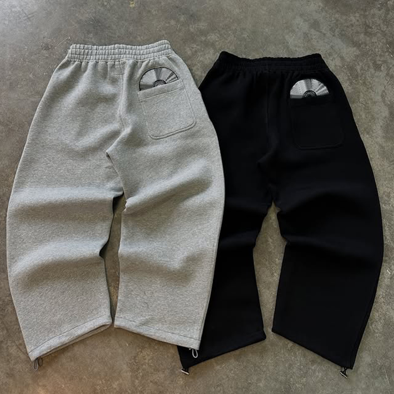 apparel factory custom embroidery cropped hoodie set hoodie and sweatpants men hoodie set men